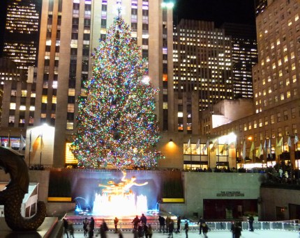 Der weltberühmte Baum am Rockefeller Plaza